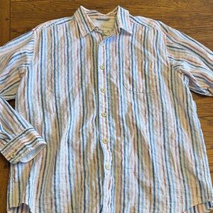 Tommy Bahama Men's Multicolor Striped Button-Down Shirt